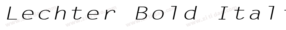 Lechter Bold Italic字体转换